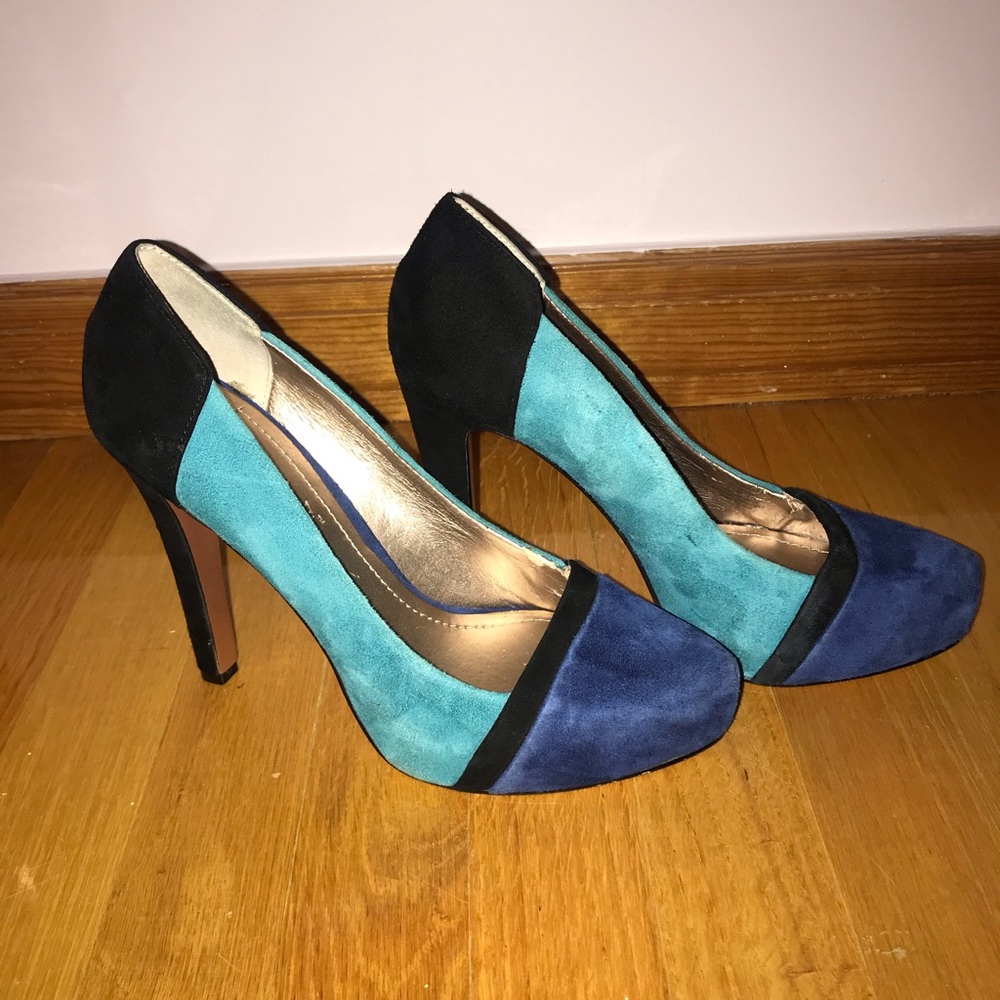 BCBGeneration Blue Suede Pumps